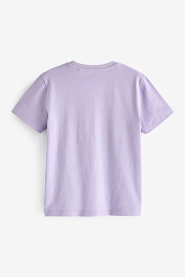 Purple Lilac Cotton Short Sleeve T-Shirt (3-16yrs)