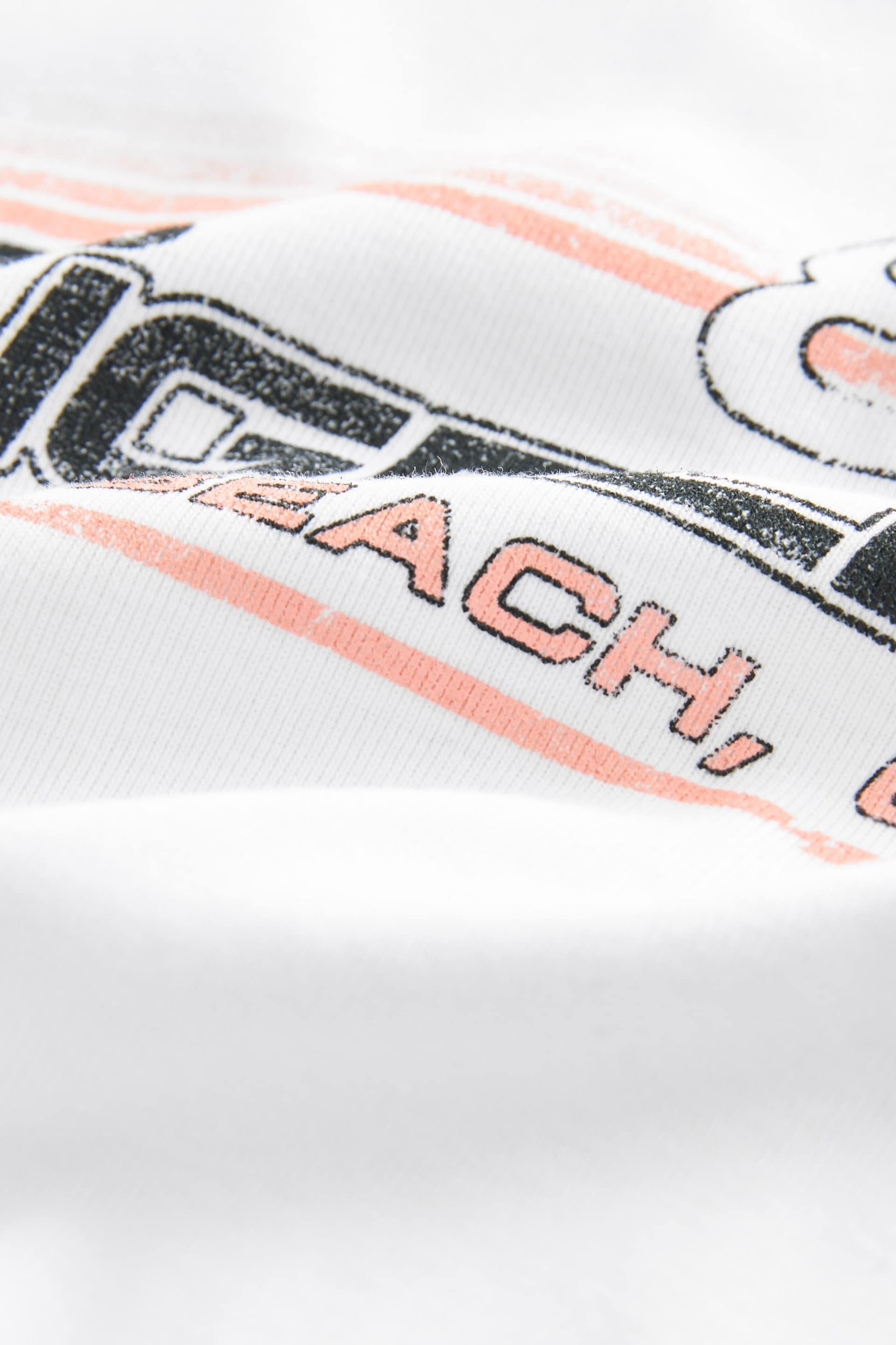 White Slim Fit Short Sleeve Graphic T-Shirt - Image 3 of 4