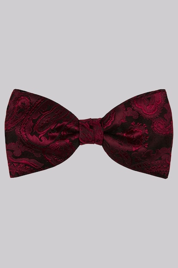 MOSS Black Paisley Silk Bow Tie