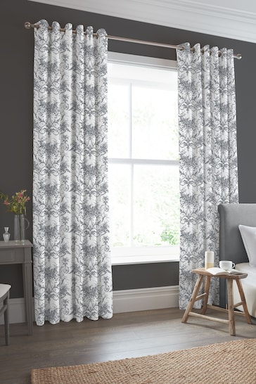 Laura Ashley Charcoal Tuileries Made to Measure Curtains