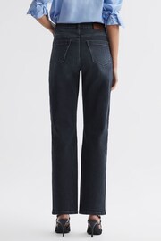 Reiss Black Maisie Cropped Mid Rise Straight Leg Jeans - Image 5 of 6