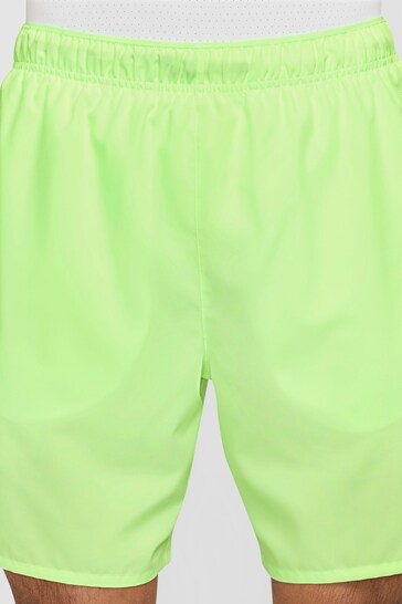 Nike Lime Green 7 Inch Challenger Dri-FIT 7 inch Briefs Lined Running Shorts