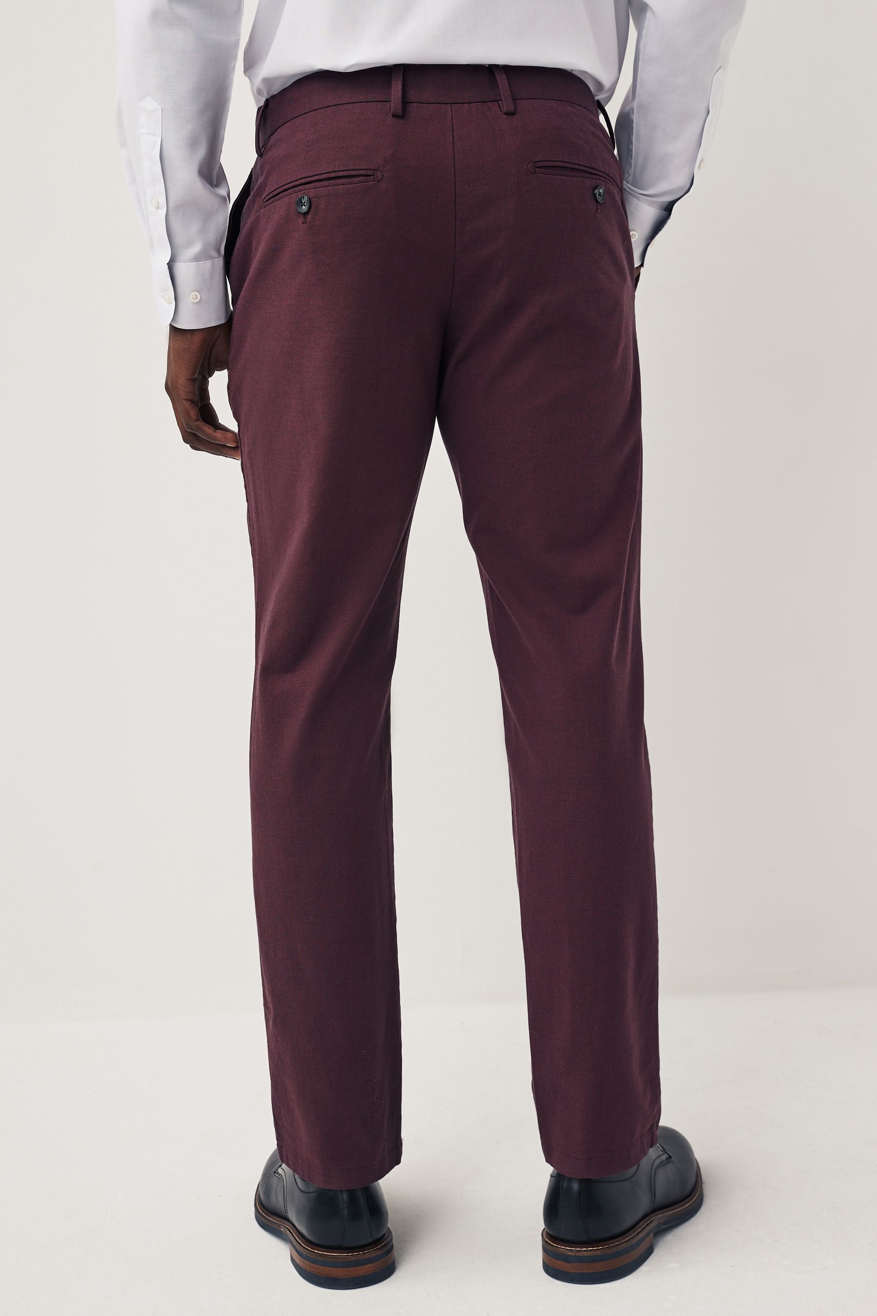 Mens burgundy chino pants top