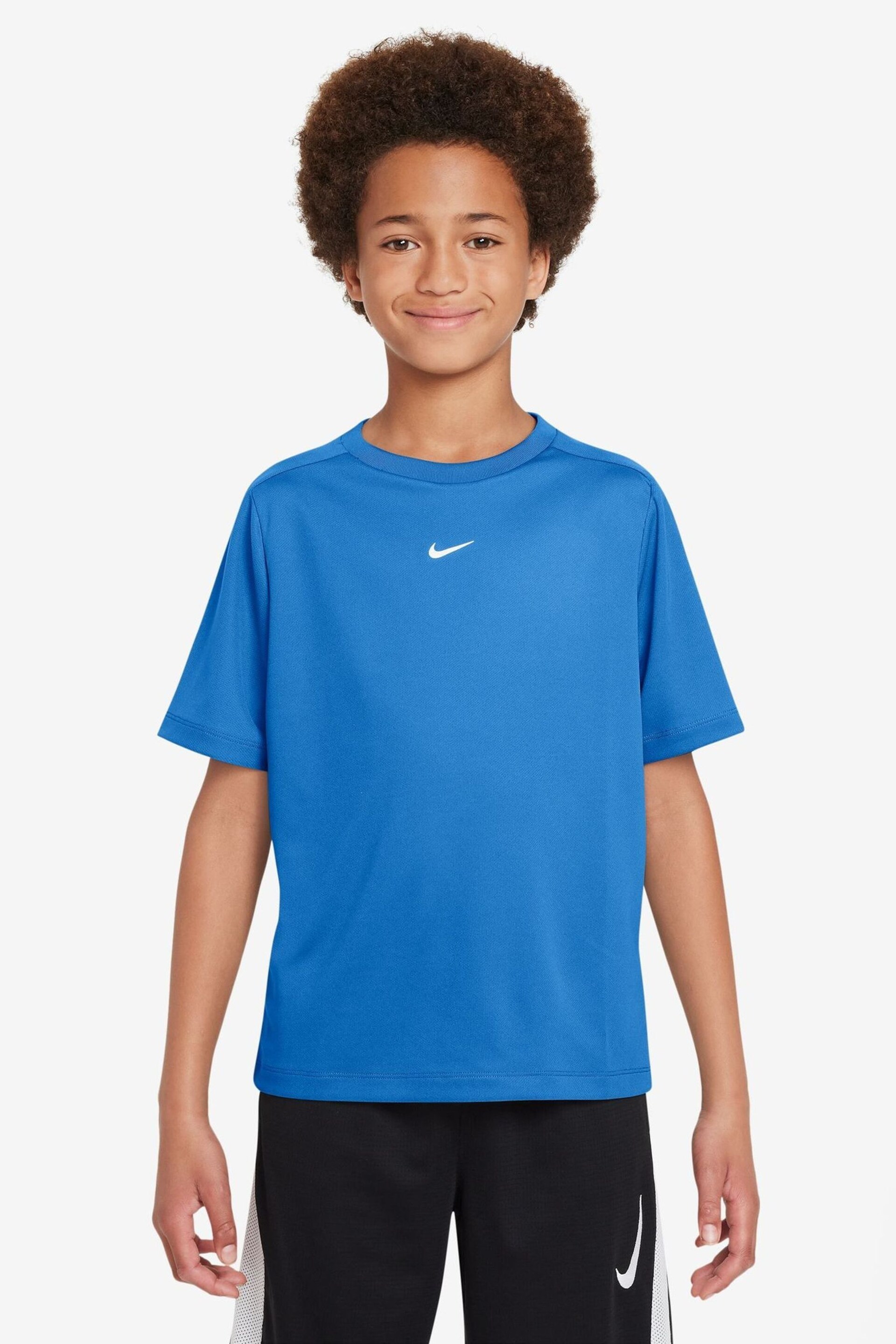 Nike Bright Blue Dri-FIT Multi + Training T-Shirt - Image 1 of 7