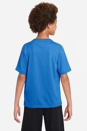 Nike Bright Blue Dri-FIT Multi + Training T-Shirt - Image 2 of 7