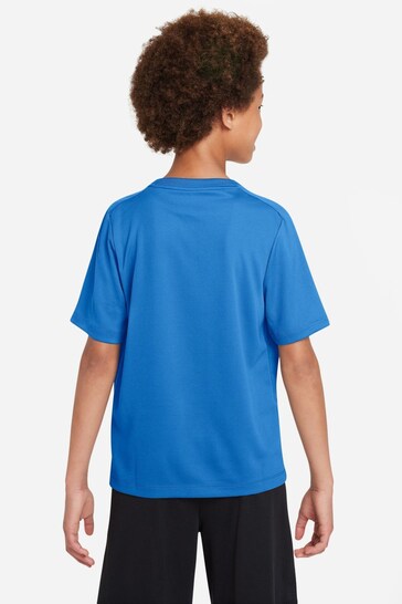 Nike Bright Blue Dri-FIT Multi + Training T-Shirt