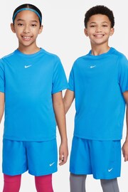 Nike Bright Blue Dri-FIT Multi + Training T-Shirt - Image 3 of 7