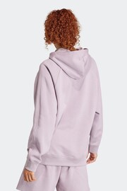 adidas Purple Boyfriend Sportswear All Szn Fleece Hoodie - Image 2 of 7