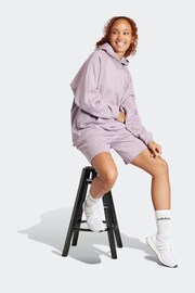 adidas Purple Boyfriend Sportswear All Szn Fleece Hoodie - Image 3 of 7