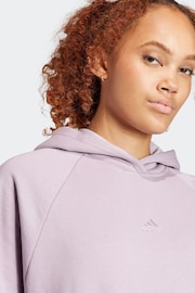 adidas Purple Boyfriend Sportswear All Szn Fleece Hoodie - Image 5 of 7