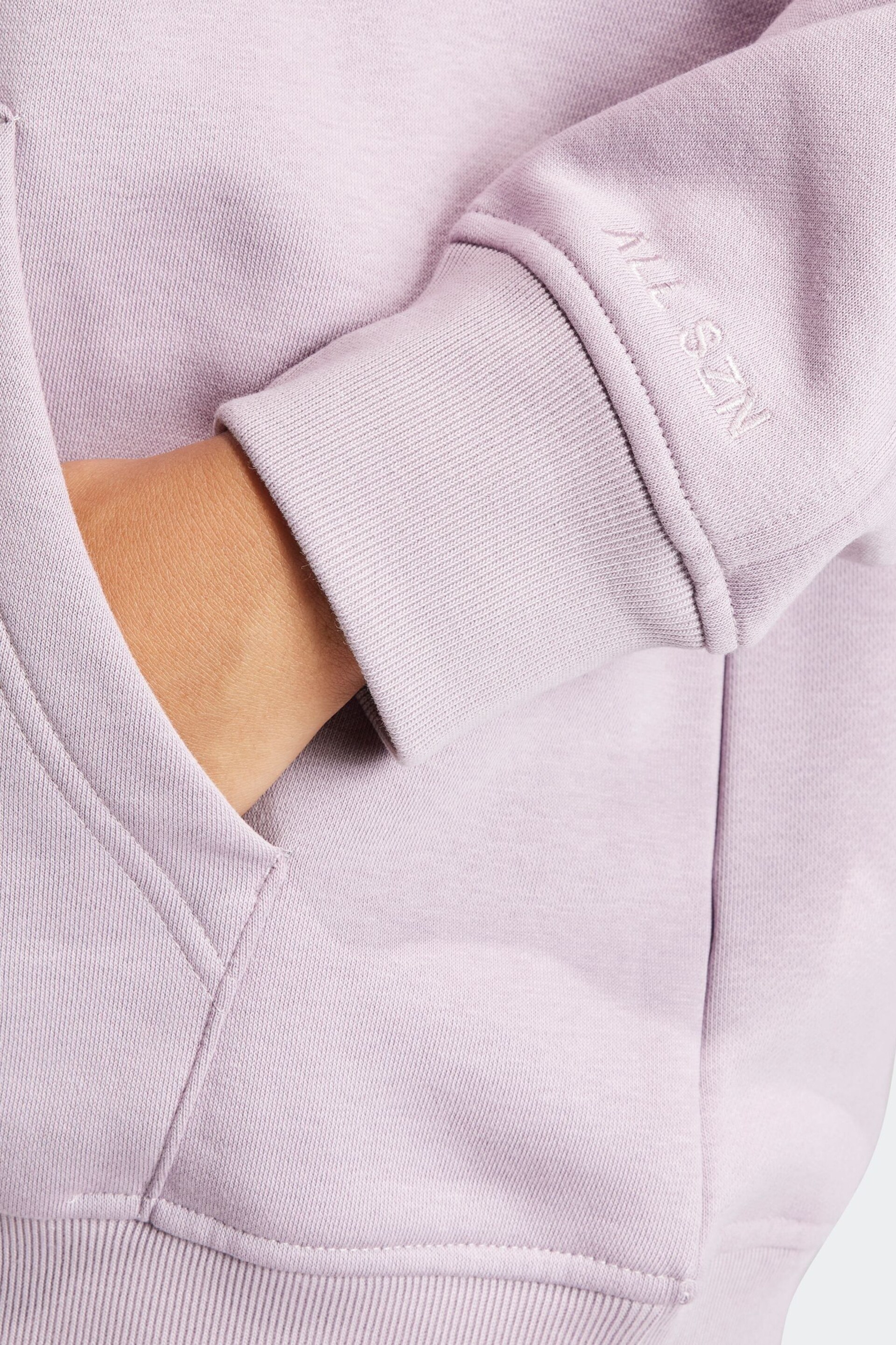 adidas Purple Boyfriend Sportswear All Szn Fleece Hoodie - Image 6 of 7