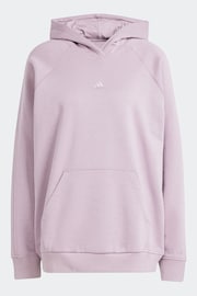 adidas Purple Boyfriend Sportswear All Szn Fleece Hoodie - Image 7 of 7