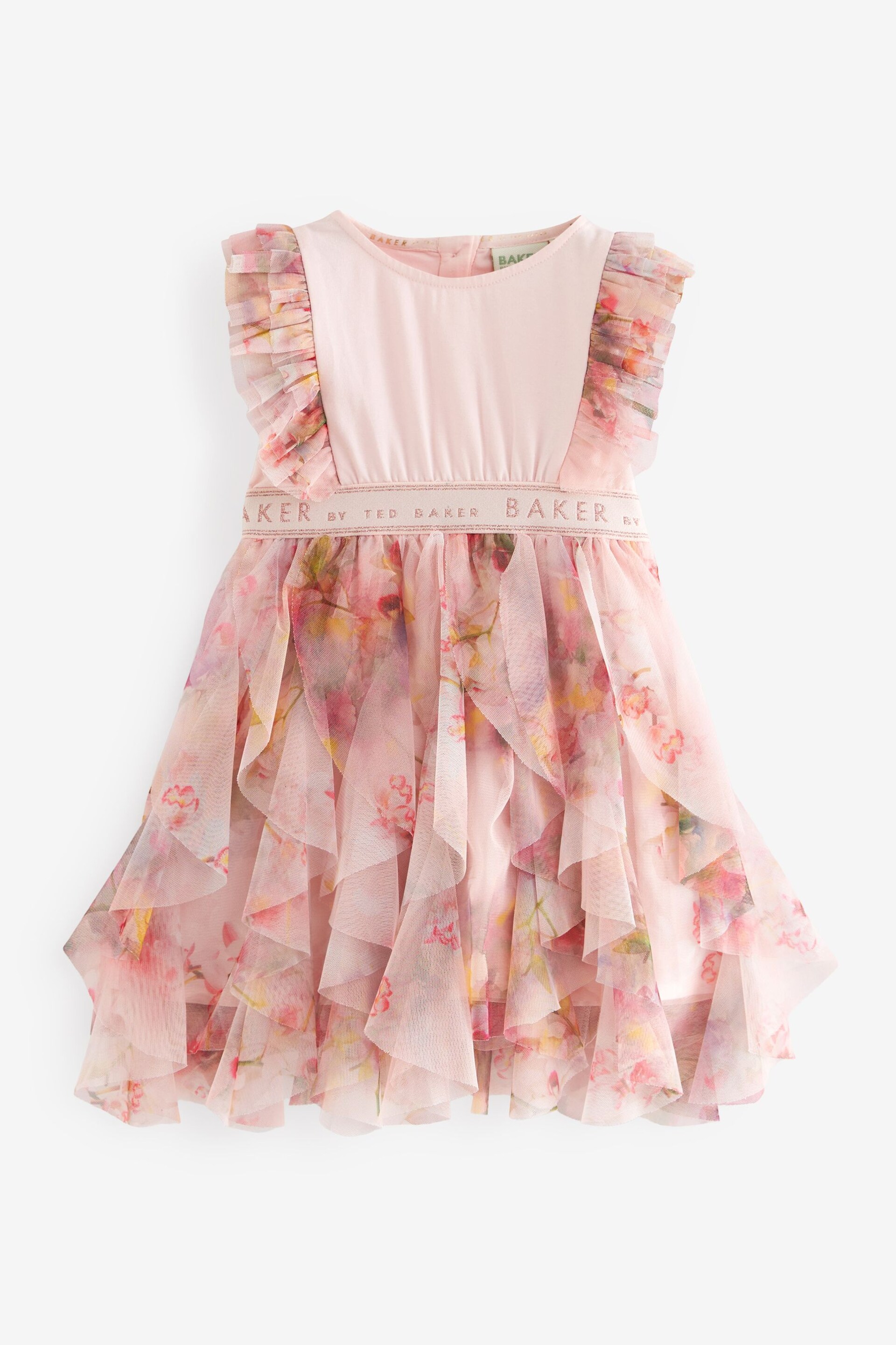 Baker by Ted Baker Floral Mesh Mockable Dress - Image 5 of 9