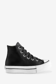 Converse Junior All Star Eva Lift Leather Trainers - Image 1 of 9