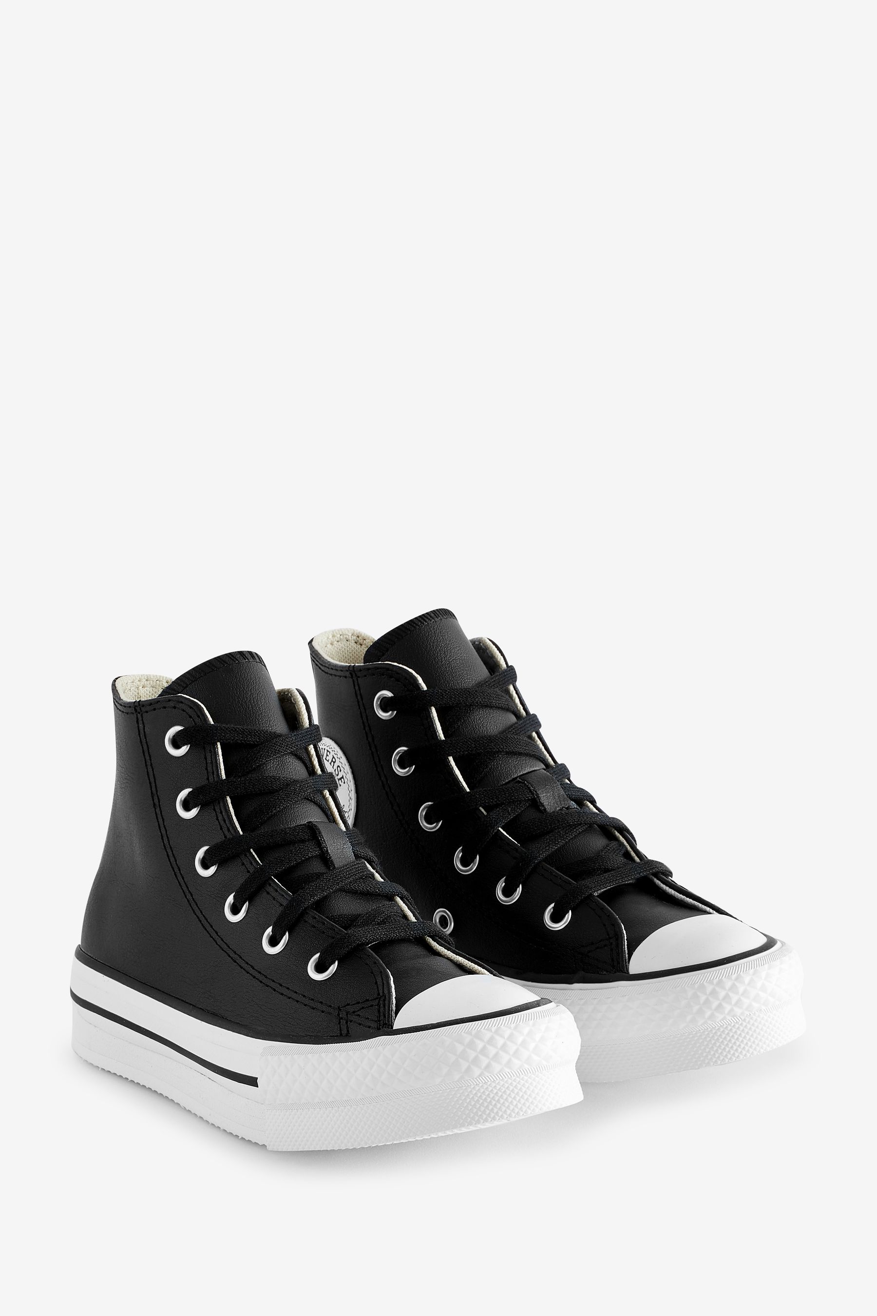 Converse Black Junior All Star Eva Lift Leather Trainers