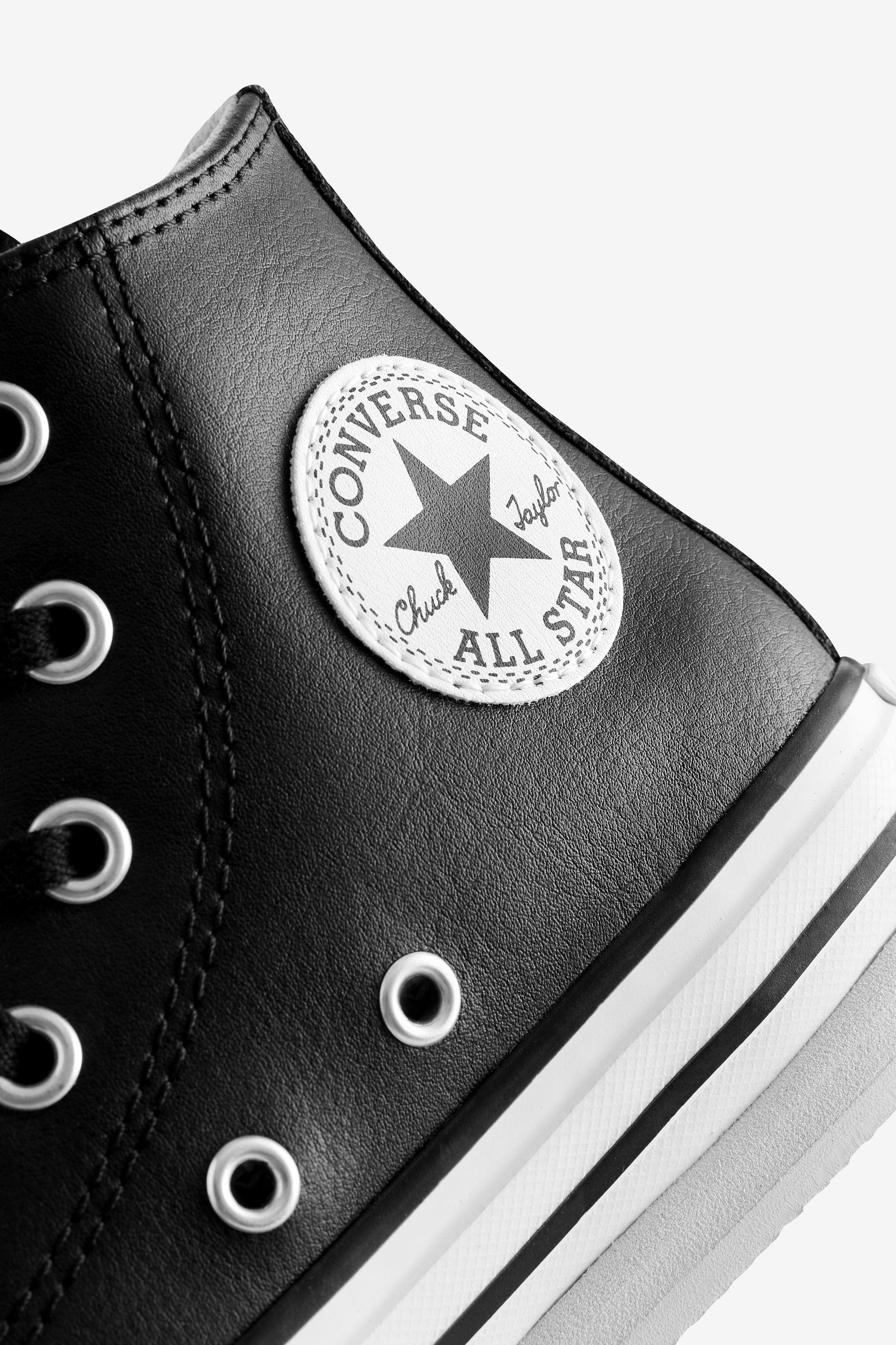 Buy Converse Black Junior All Star Eva Lift Leather Trainers from
