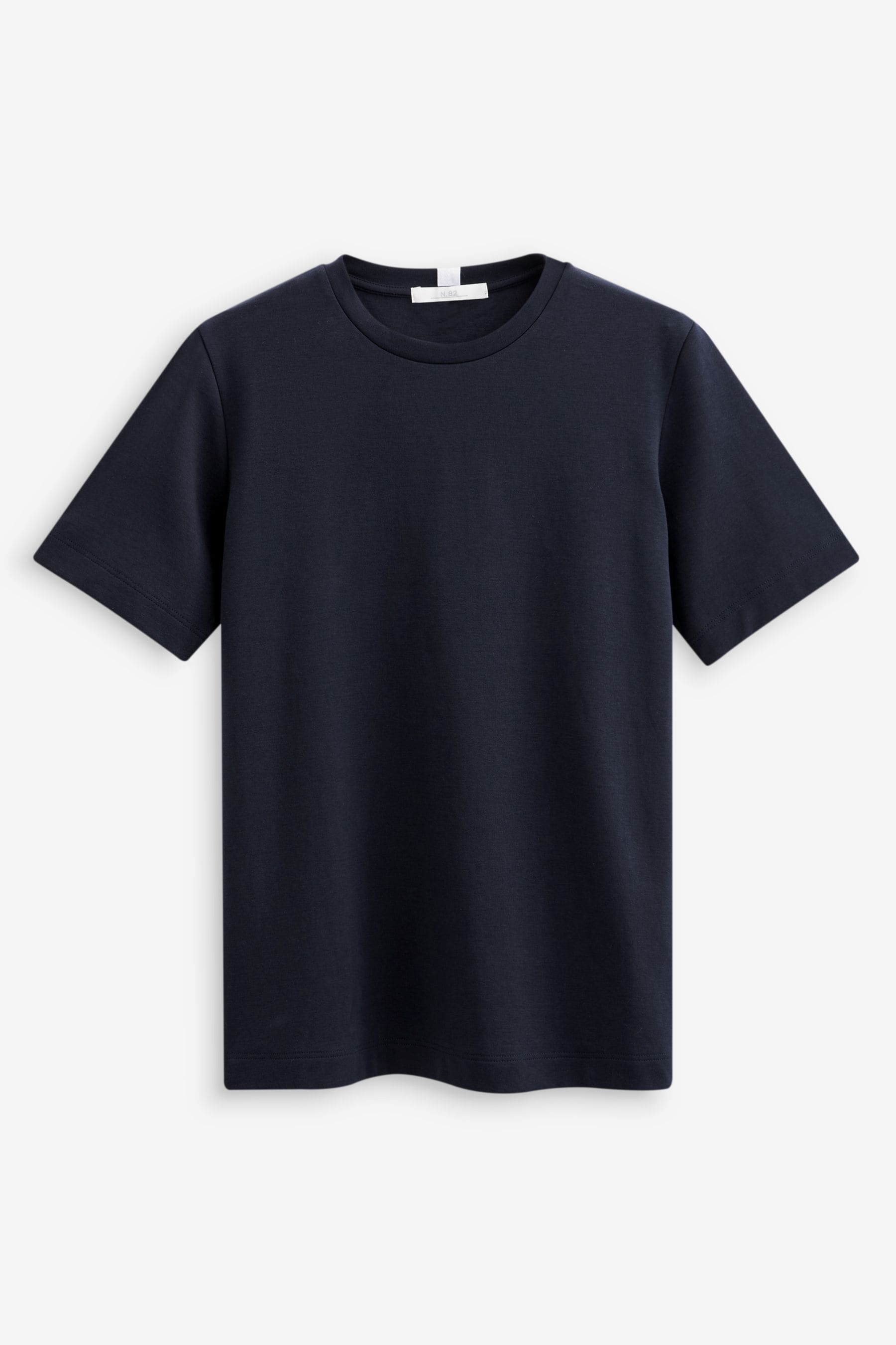 Navy Blue Heavyweight Short Sleeve 100 Cotton Crew Neck T Shirt
