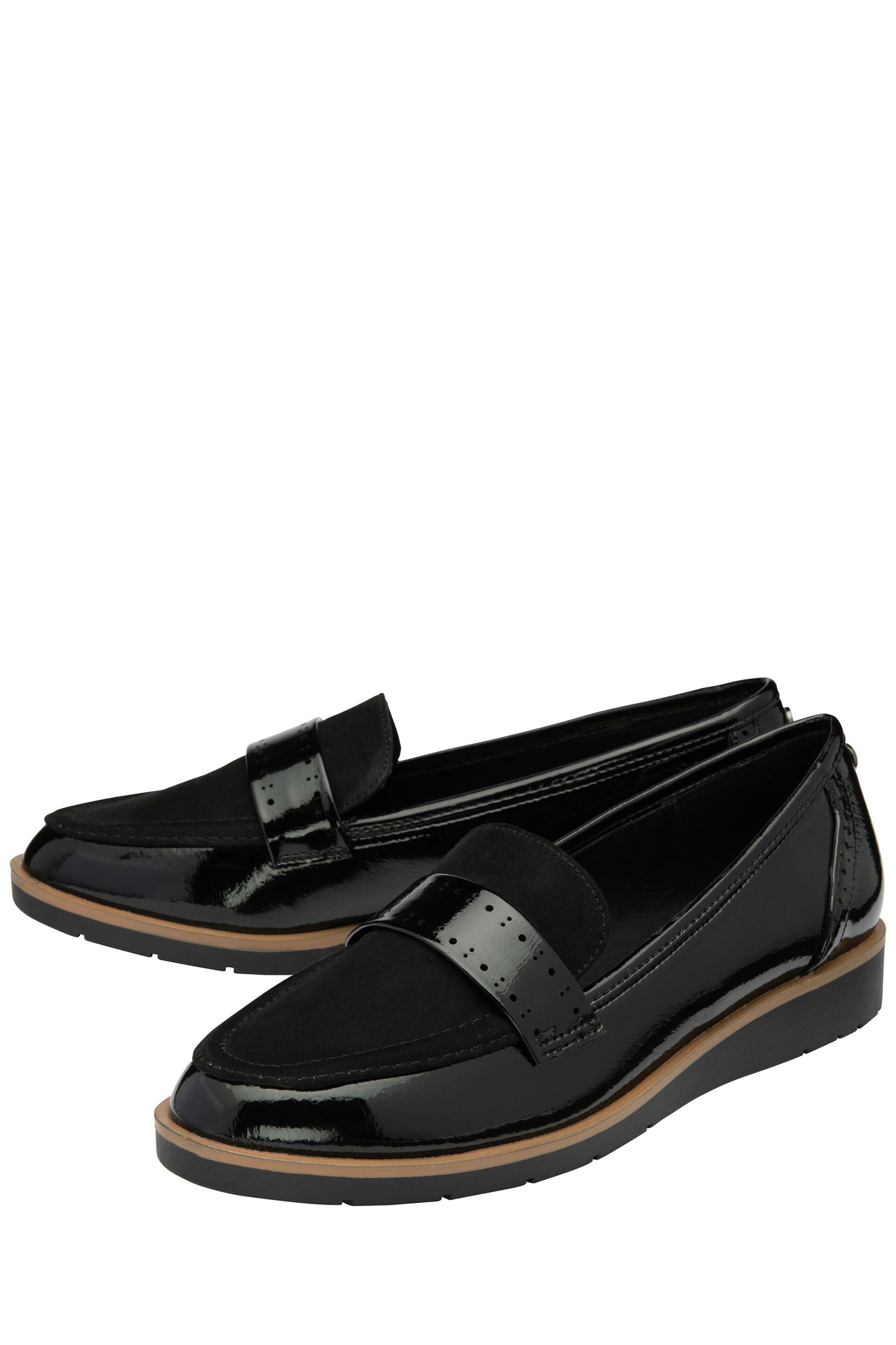 Lotus Black Patent Loafers - Image 2 of 4