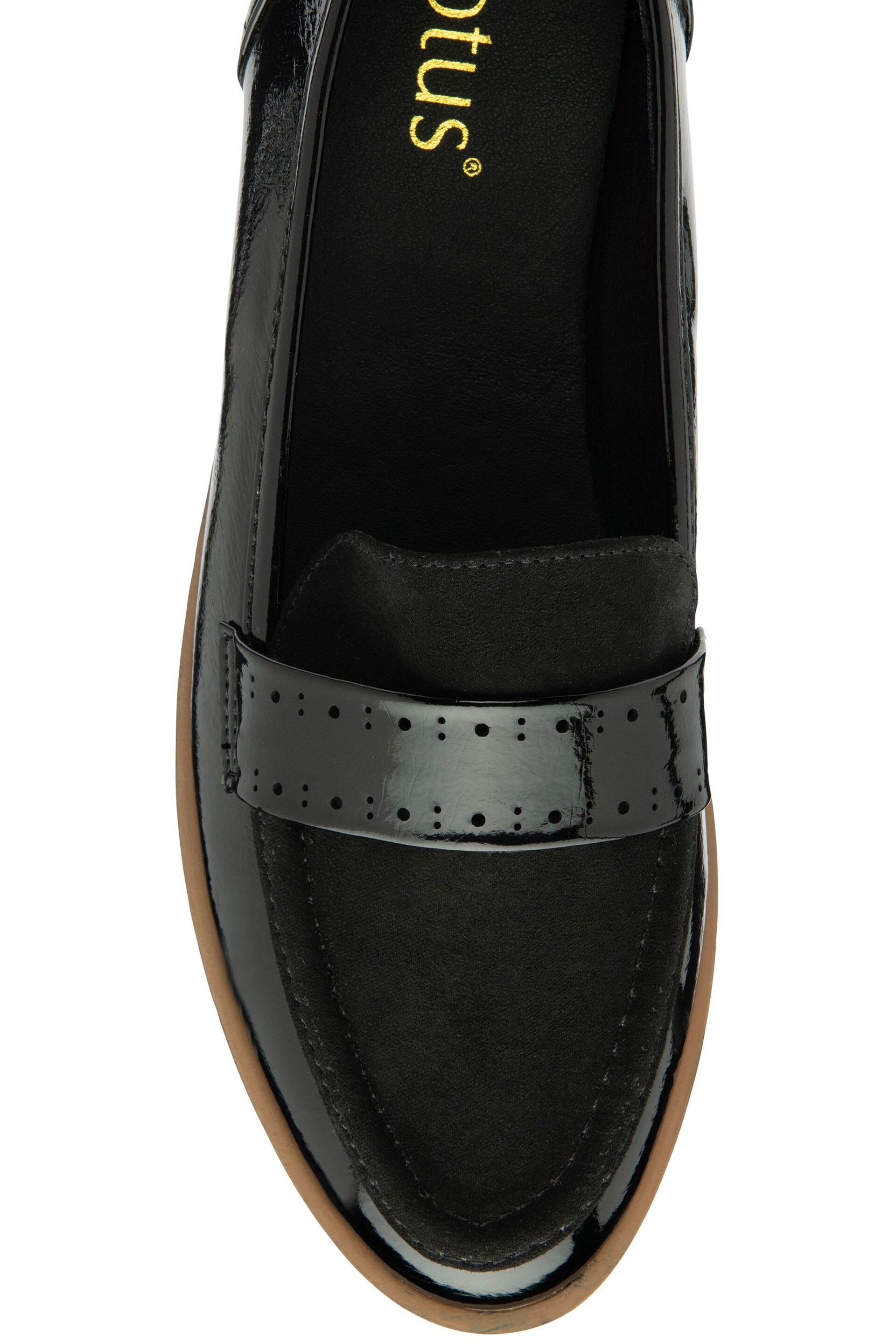 Lotus Black Patent Loafers - Image 4 of 4