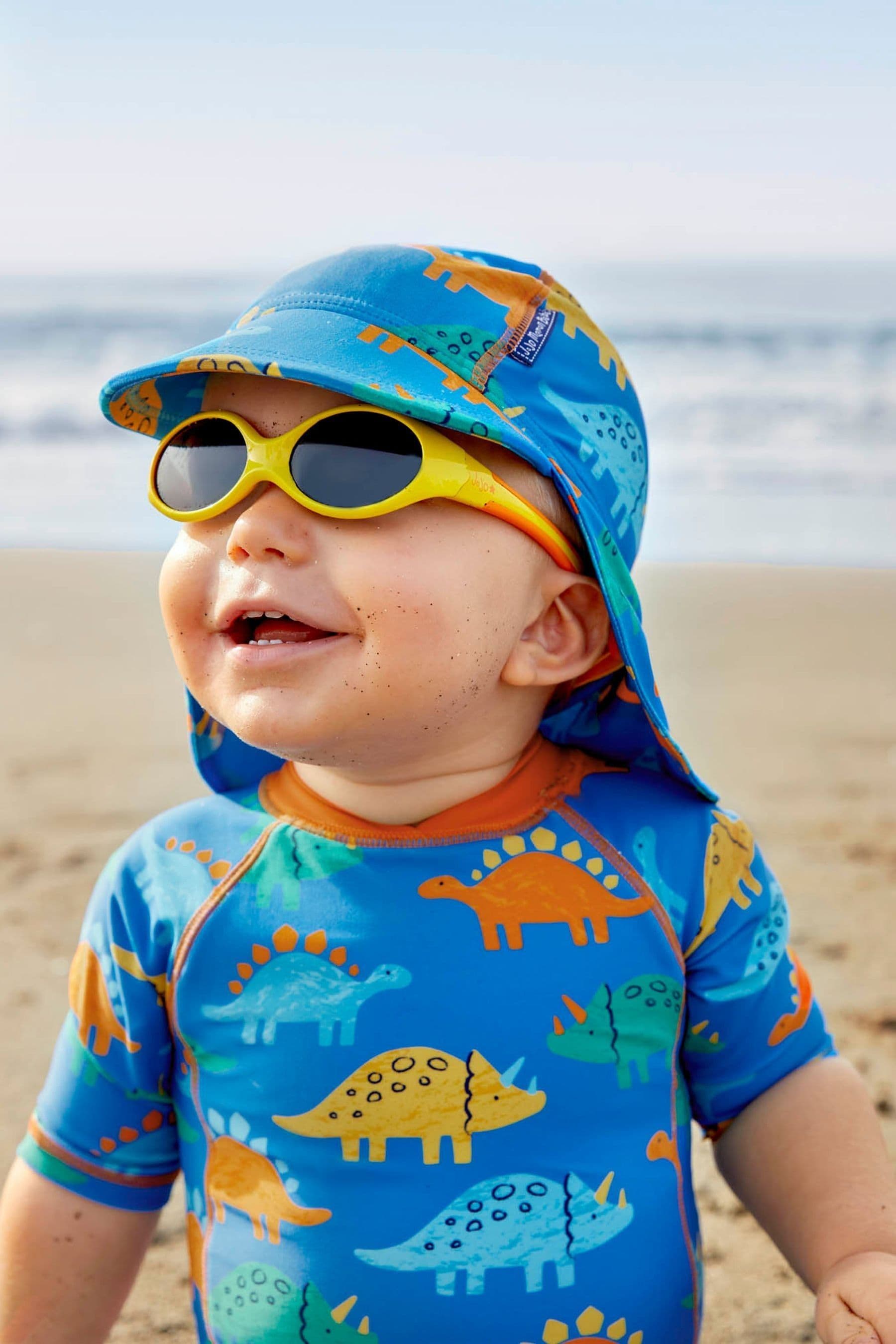 Buy JoJo Maman B b Blue Dino UPF 50 Sun Protection Hat from the