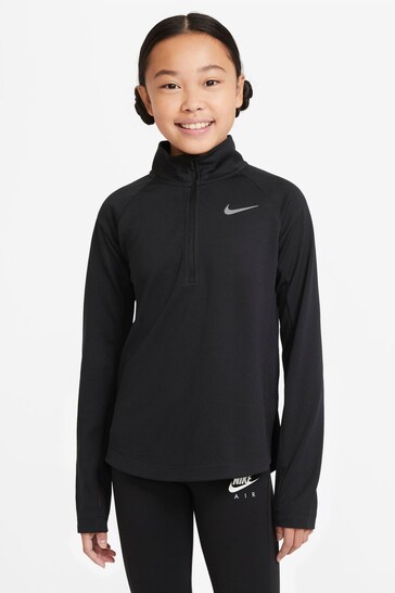 Nike coaching Black Dri-FIT Half Zip Long Sleeve Running Top