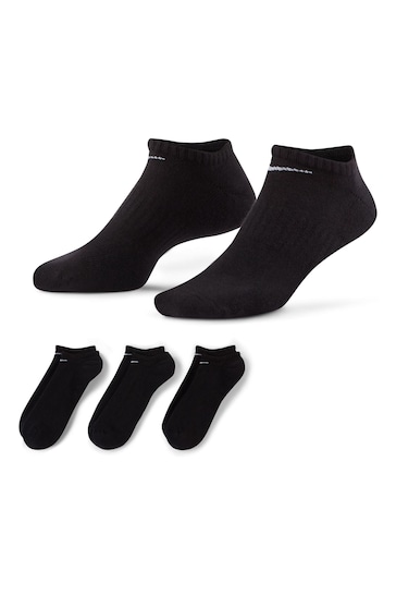Nike Black Everyday Cushioned Trainer Socks 3 Pack