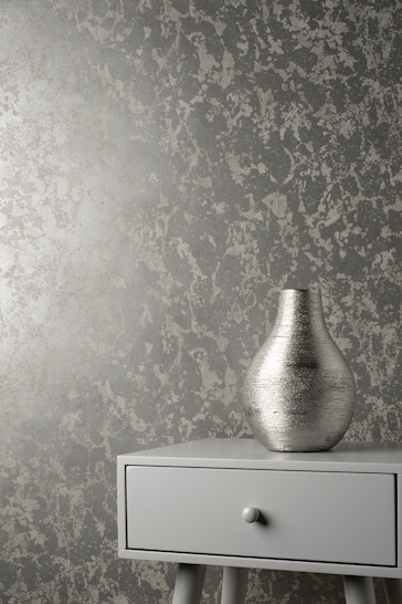 Decorline Silver Marble Wallpaper