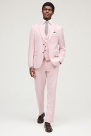 Pink Regular Fit Motionflex Stretch Suit: Jacket - Image 2 of 10