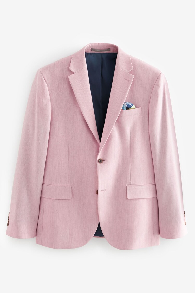 Pink Regular Fit Motionflex Stretch Suit Jacket - Image 6 of 10