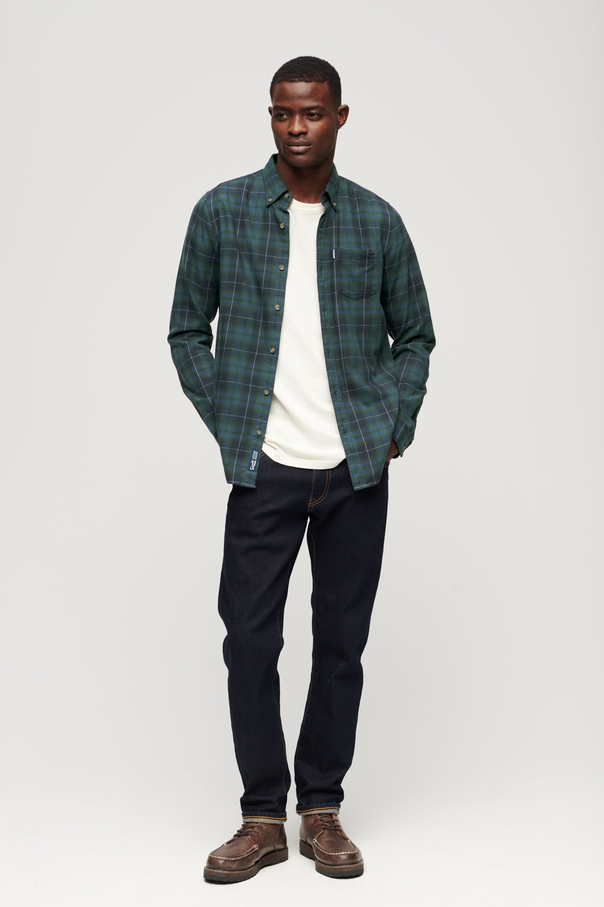 Superdry Green Vintage Check Shirt - Image 2 of 6