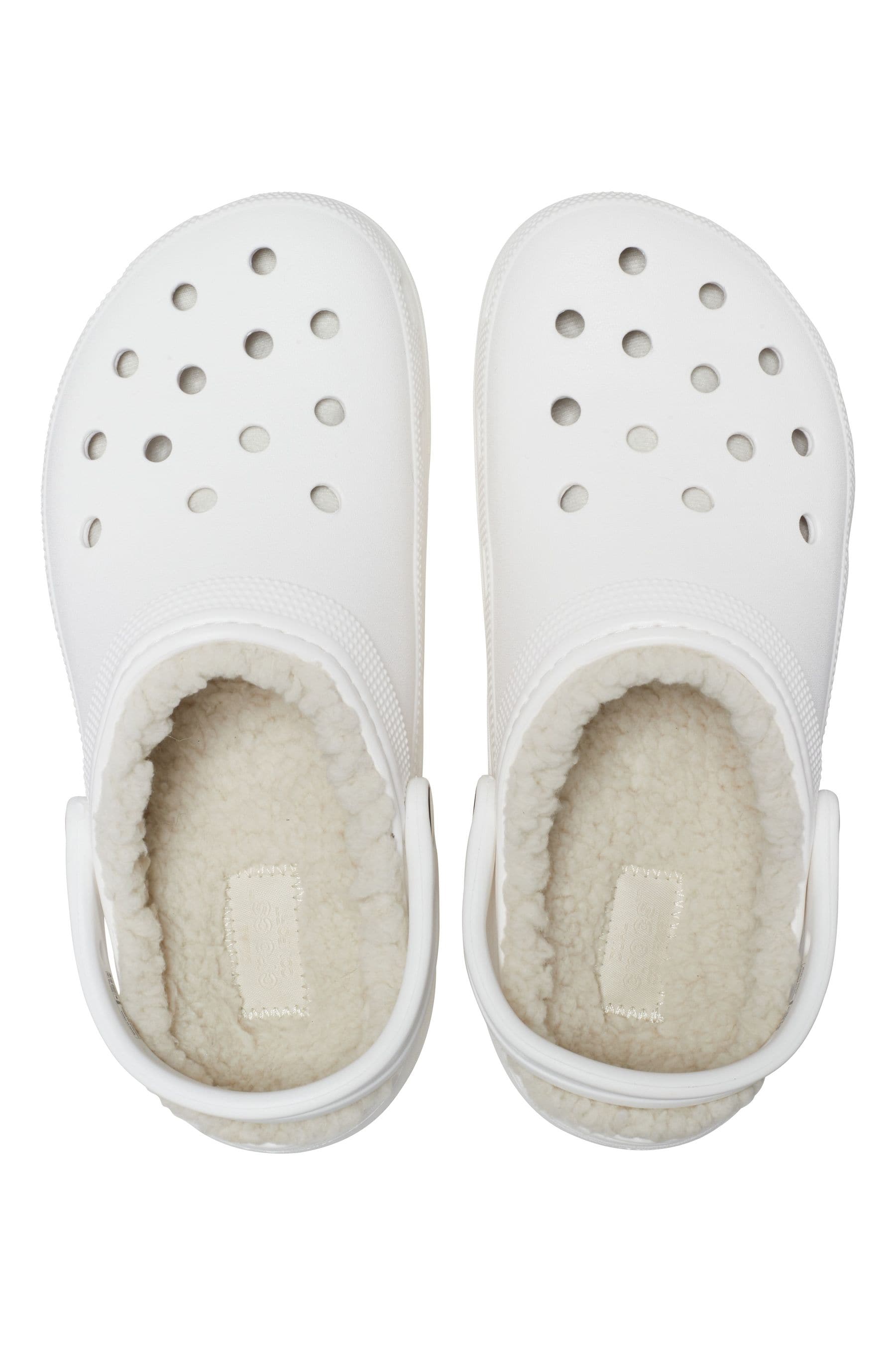 White fuzzy deals crocs size 8