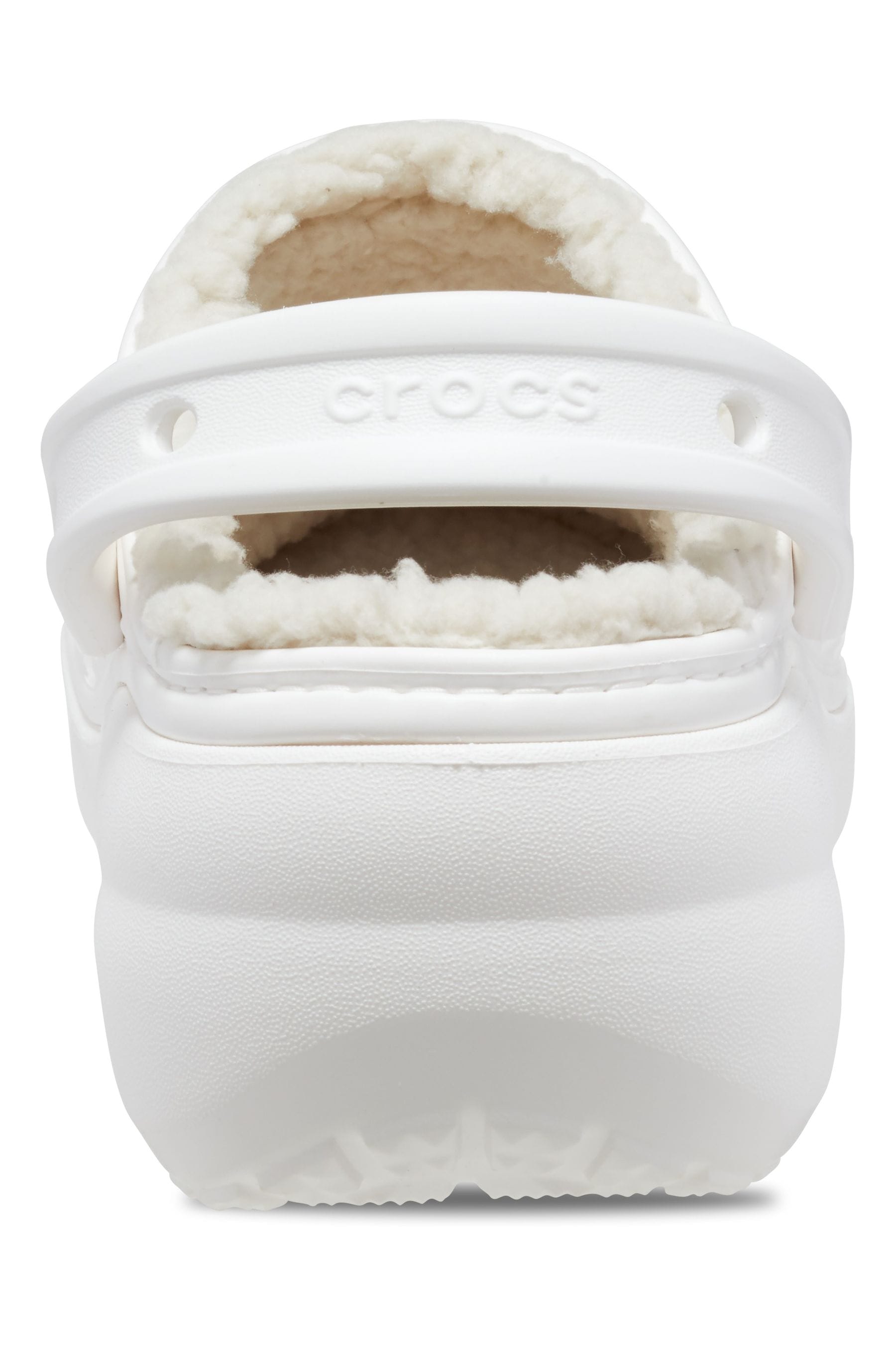 White fluffy crocs hotsell