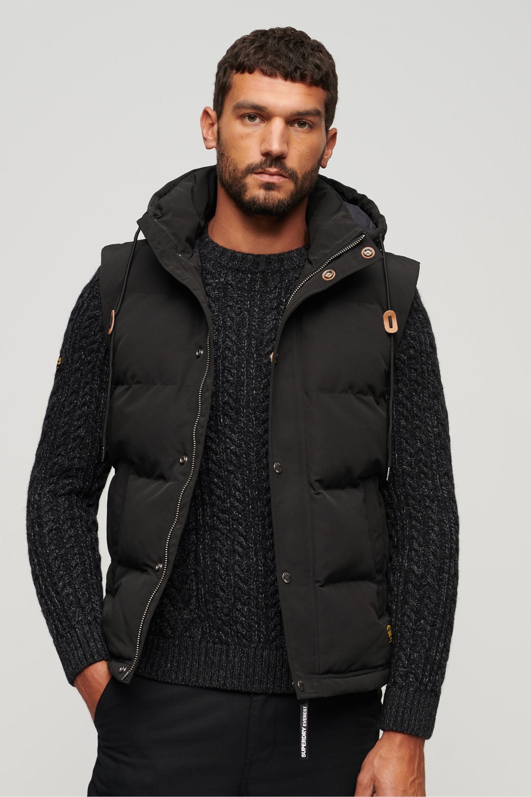Mens black clearance puffer gilet