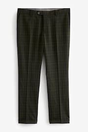 Green Slim Slim Fit Trimmed Check Suit Trousers - Image 6 of 9