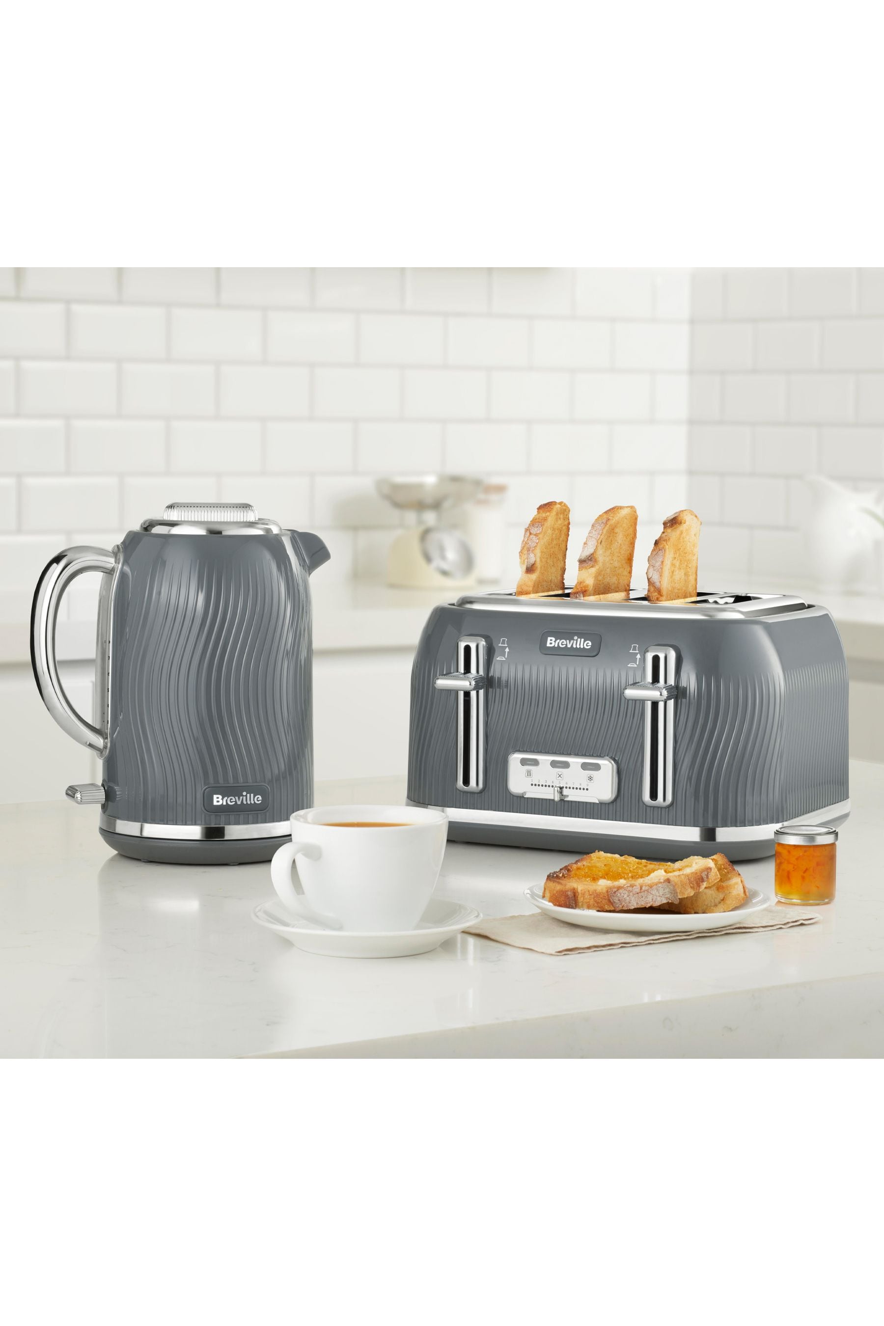 Breville kettle best sale and toaster grey