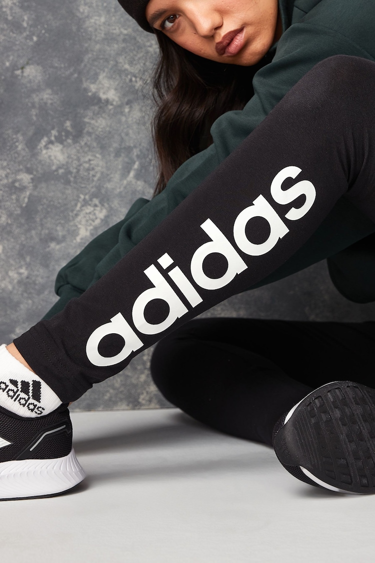 adidas Black Sportswear Essentials High-Waisted Logo Leggings - Image 6 of 7