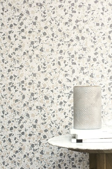 Decorline Grey Terrazzo Wallpaper