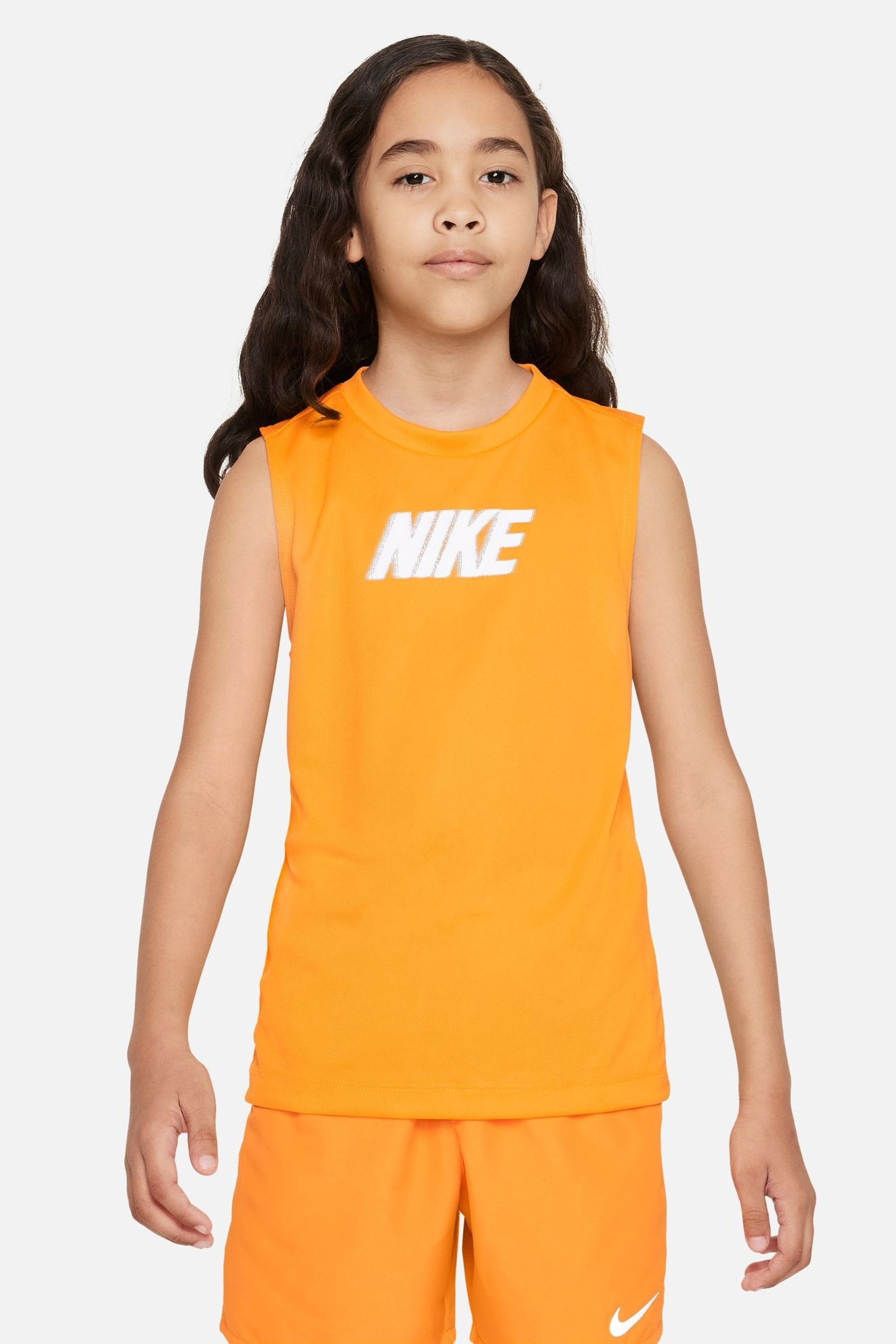 Buy Nike Orange Dri FIT Multi Sleeveless Training Vest Top from Next France