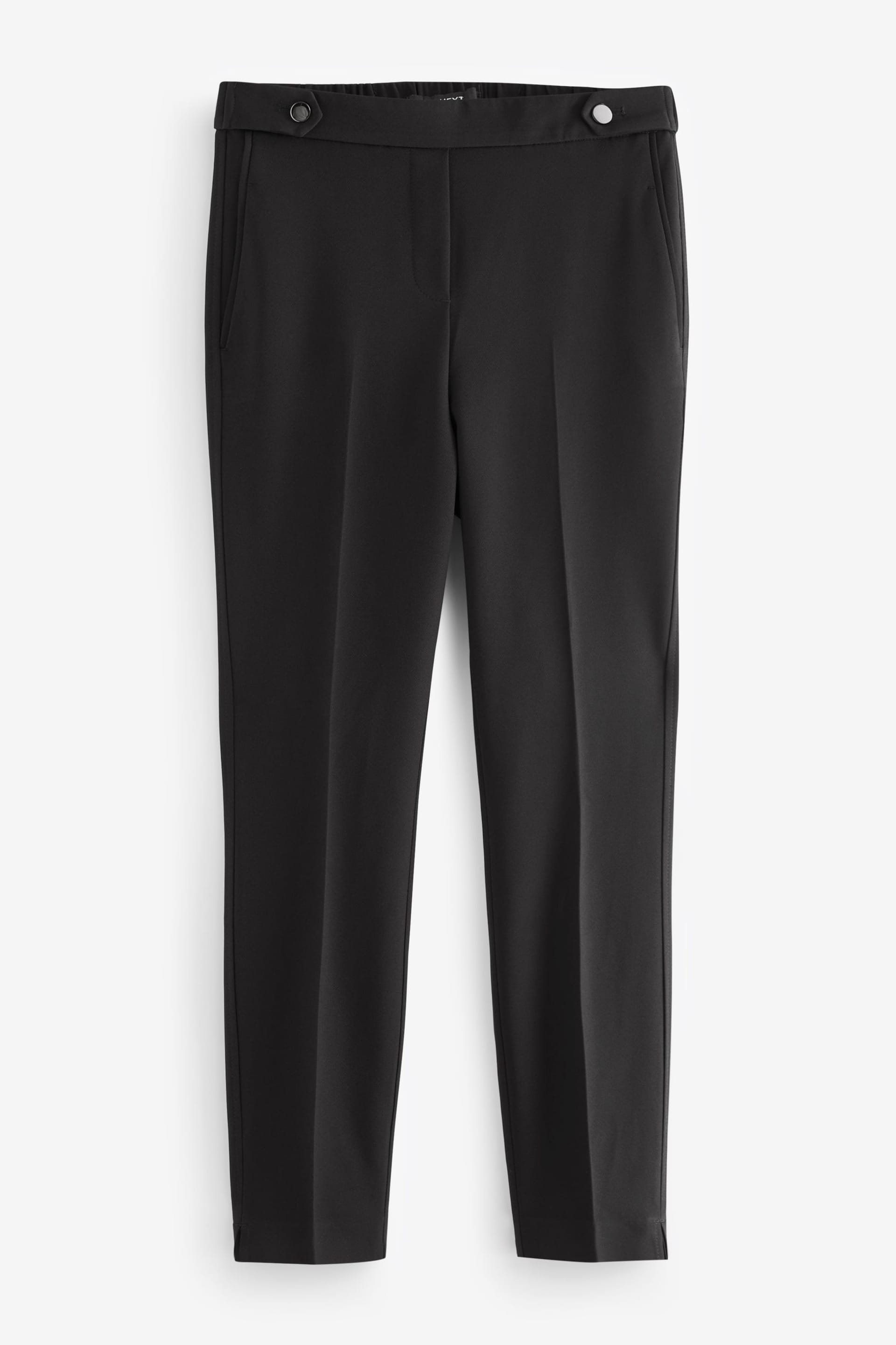 Black Tailored Elastic Back Skinny Leg Trousers - Image 4 of 5