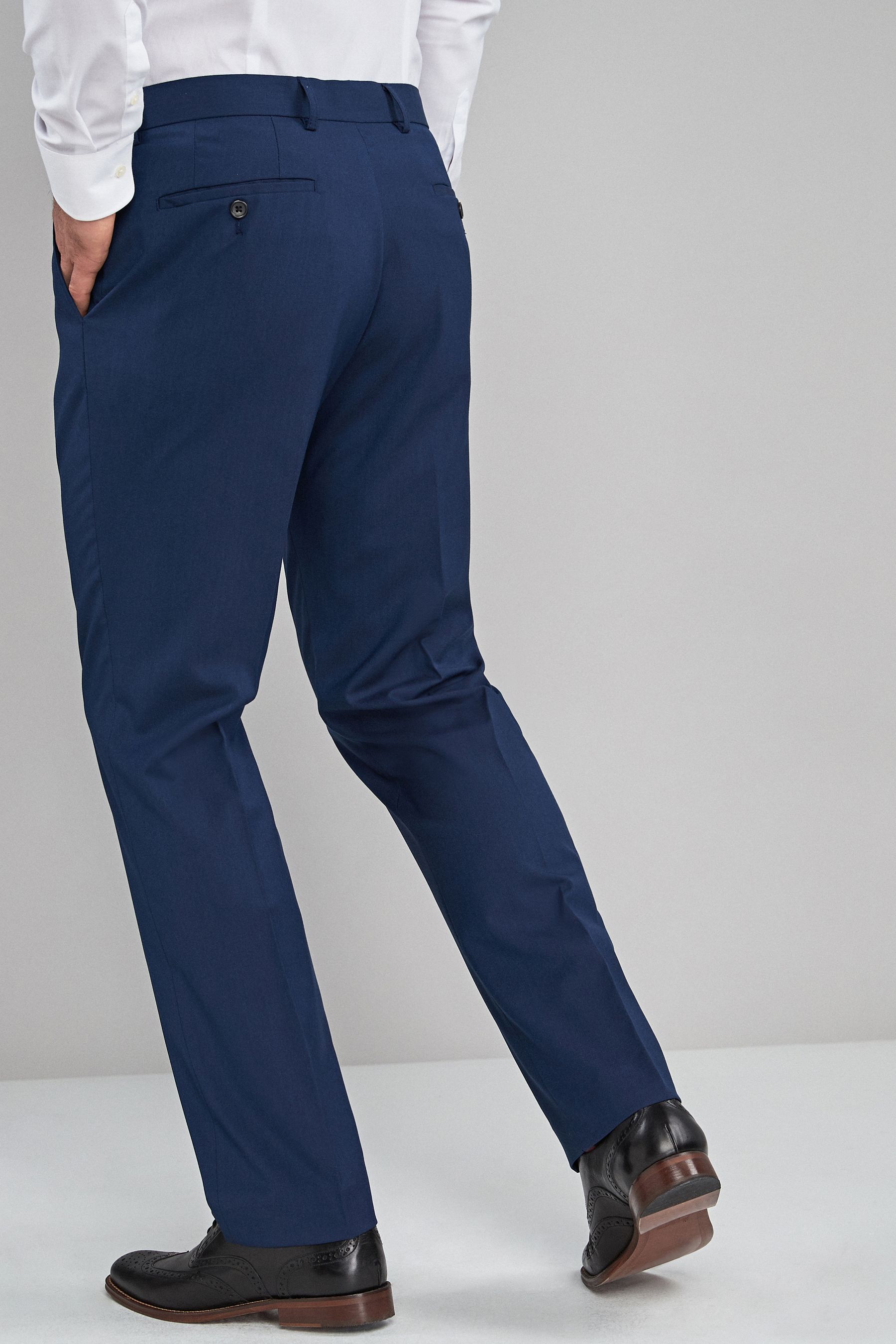 Buy Bright Blue Stretch Smart Trousers from the Next UK online shop