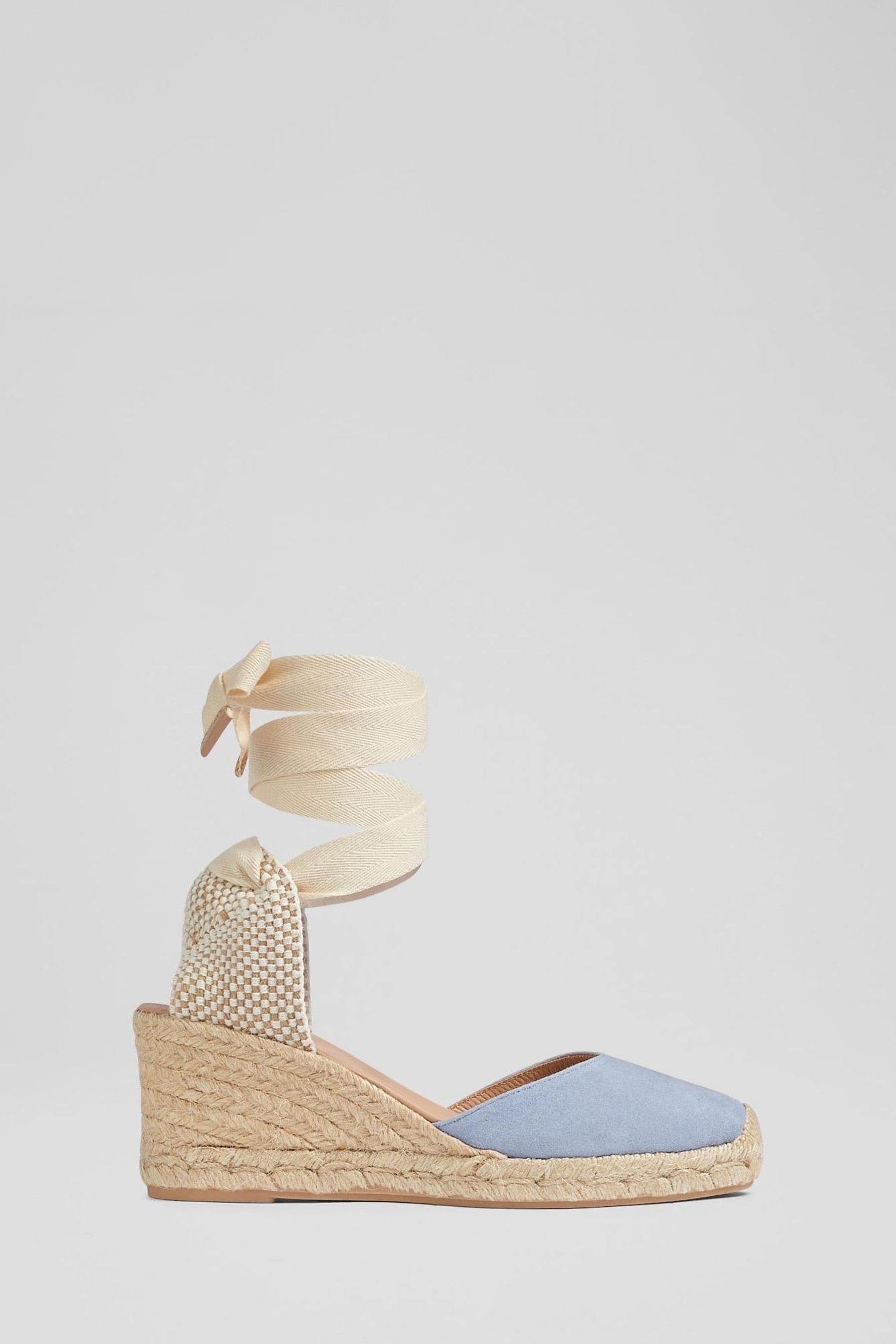 Buy LK Bennett Blue Maureen Suede Espadrilles from the Next UK