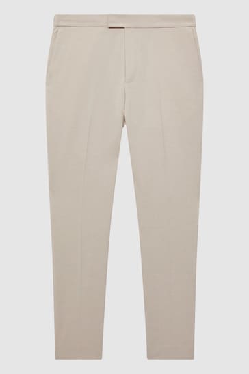 Reiss Ecru Found Relaxed Drawstring Trousers