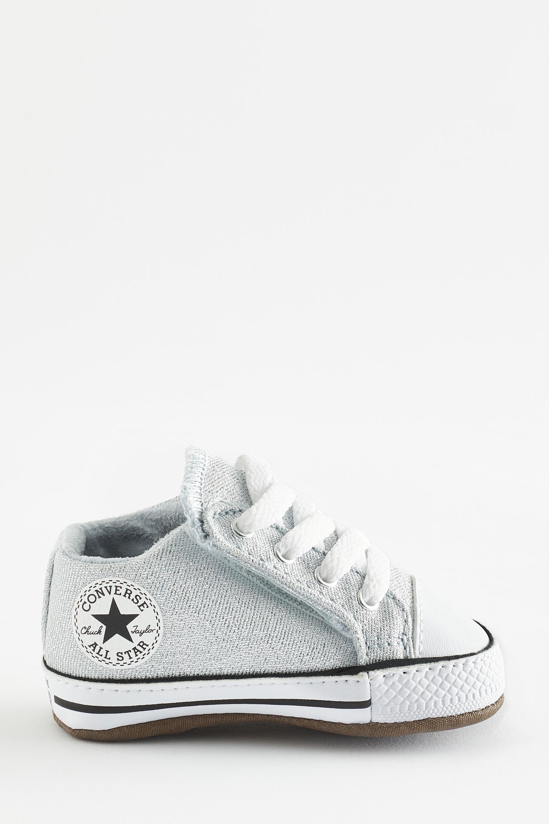 Buy Converse White Chuck Taylor All Star Glitter Pram Shoes from