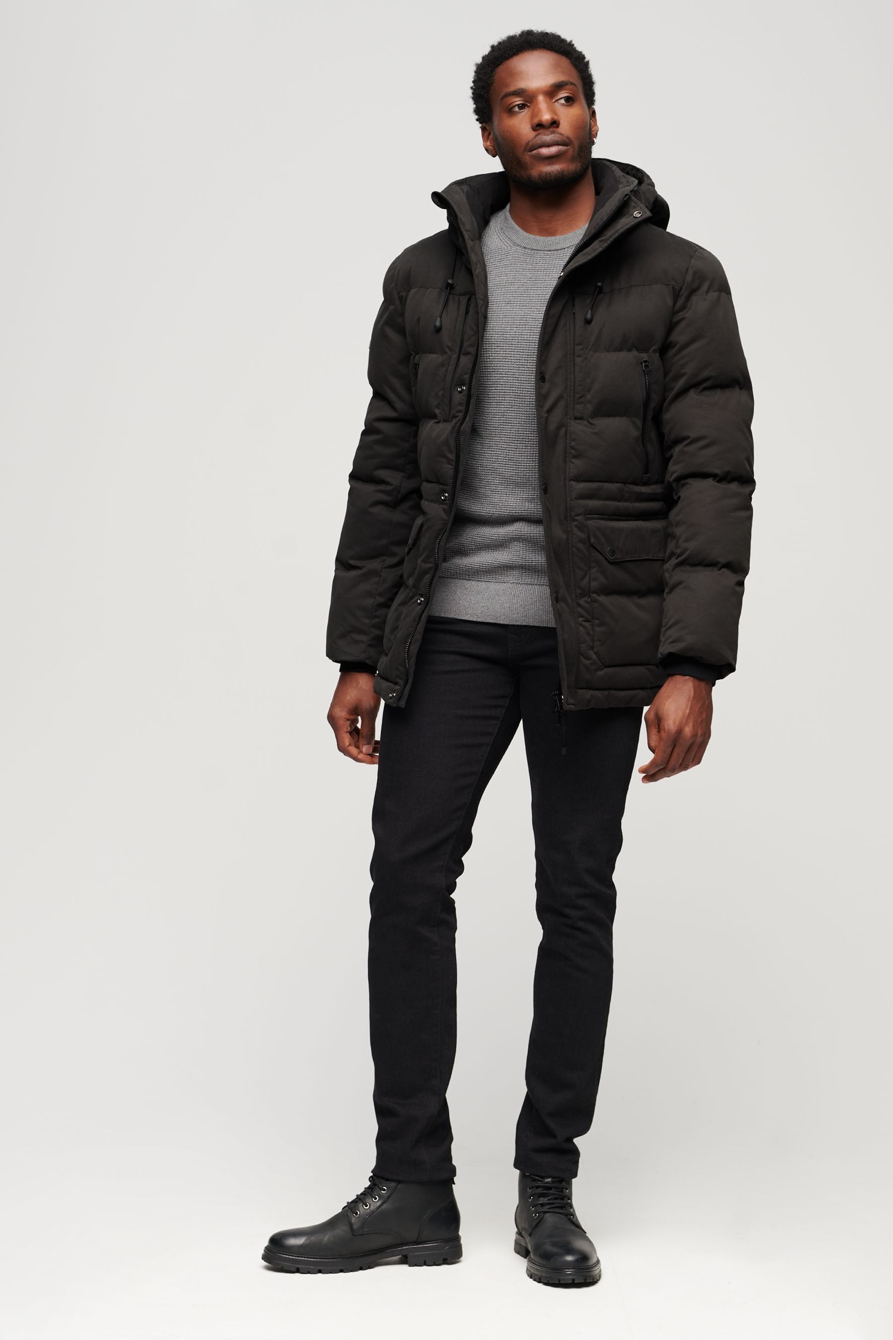 Superdry parka black top