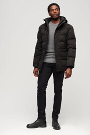 Superdry Black Hooded Parka Jacket - Image 3 of 6