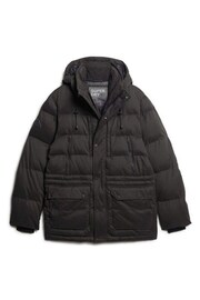 Superdry Black Hooded Parka Jacket - Image 4 of 6