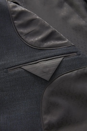 Navy Slim Fit Textured Wool Suit: Jacket - Image 11 of 12