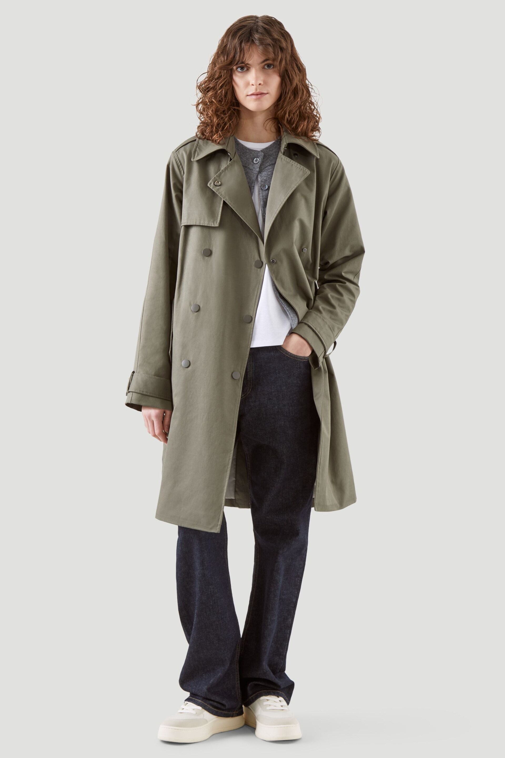 Kaldtvaer Green Petite Feda Trench Coat - Image 3 of 6