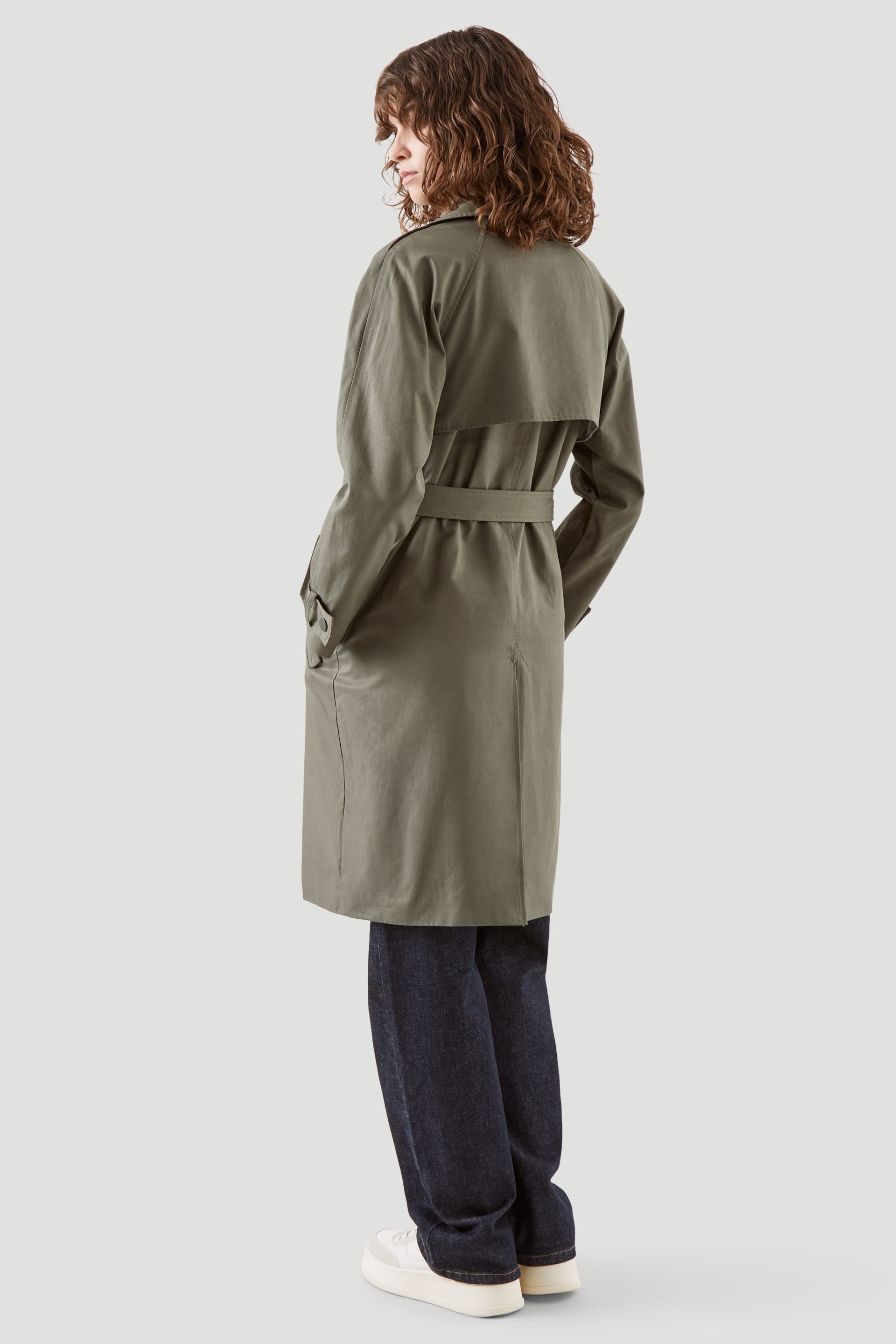 Kaldtvaer Green Petite Feda Trench Coat - Image 4 of 6