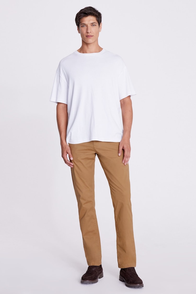 MOSS Brown Tailored Chino Trousers - Image 2 of 4